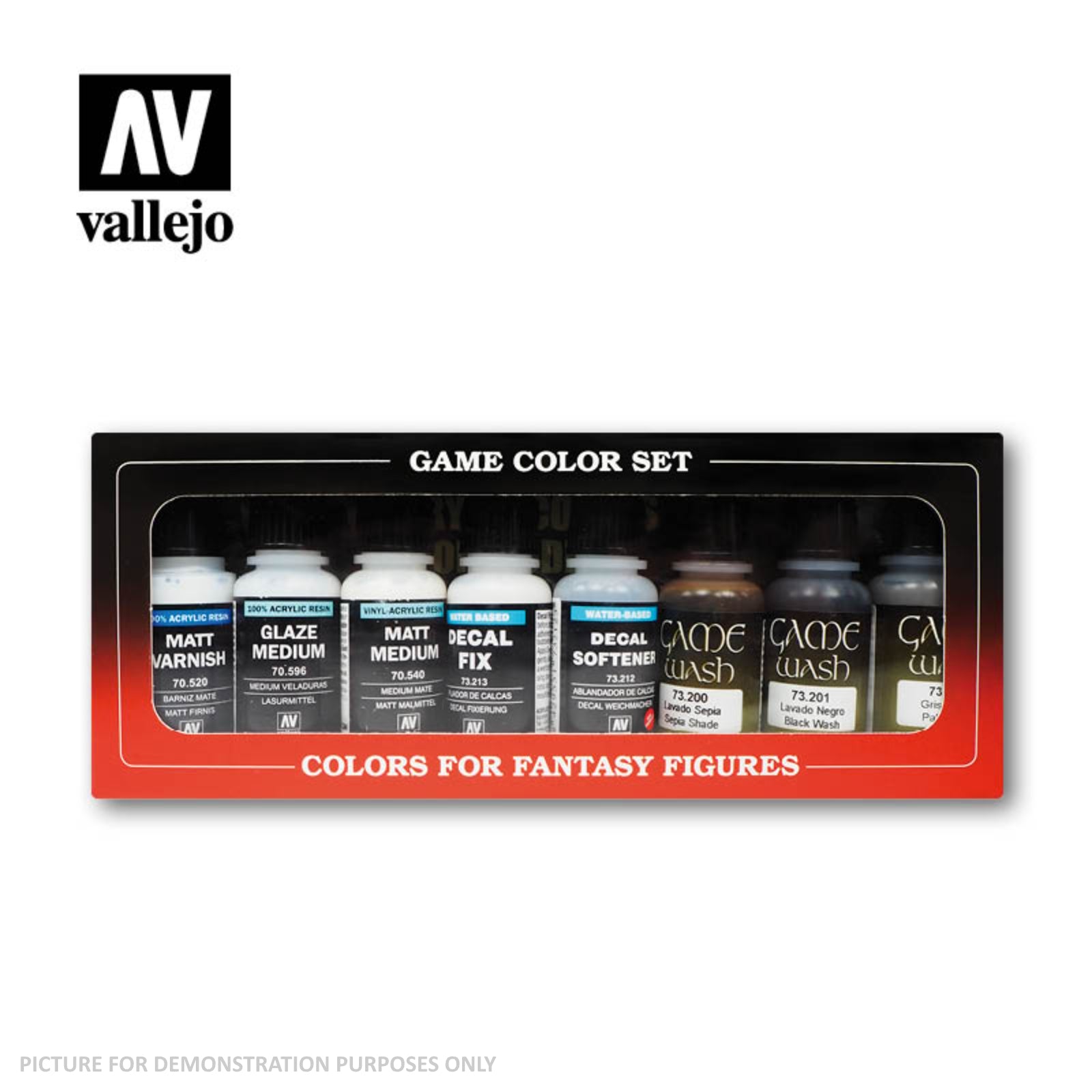 Vallejo Game Colour - Auxiliaries and Washes 8 Colour Set